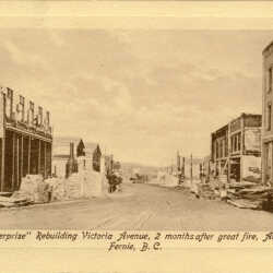 1908 Canada photo postcard Fernie B.C. after Great Fire of 1908